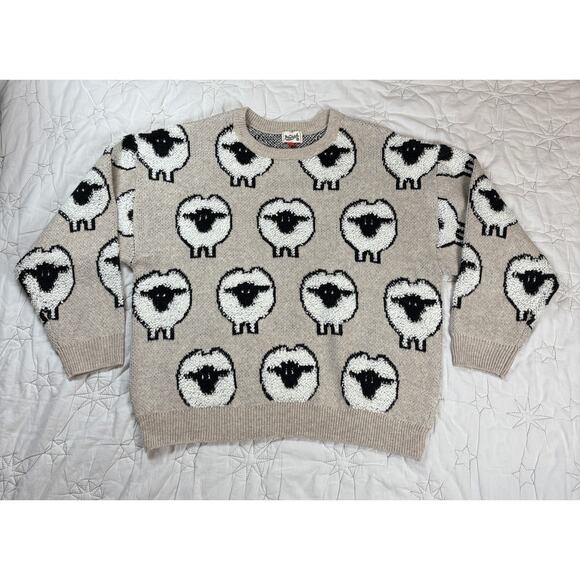 NWT Woolrich x Target Adult Sheep Print Crewneck Pullover Sweater Size L - Picture 3 of 5